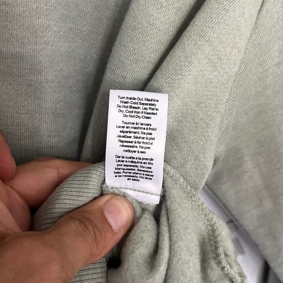 Oli Viv Cozy Half Zip Long Sleeve Popover Sweatshirt Medium Olive Green Soft - Picture 5 of 8